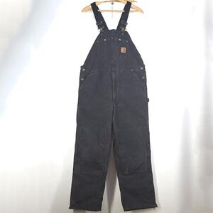 VTG Carhartt Duck Canvas Overalls Men 42x30 Double Knee Distressed Workwear Gorp
